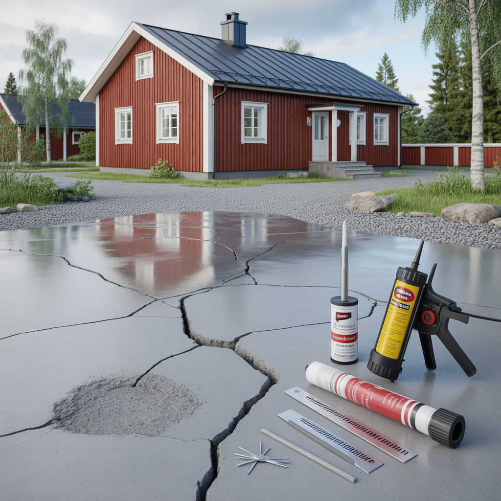 felsokning av sprickor i betongplatta orsaker och atgarder