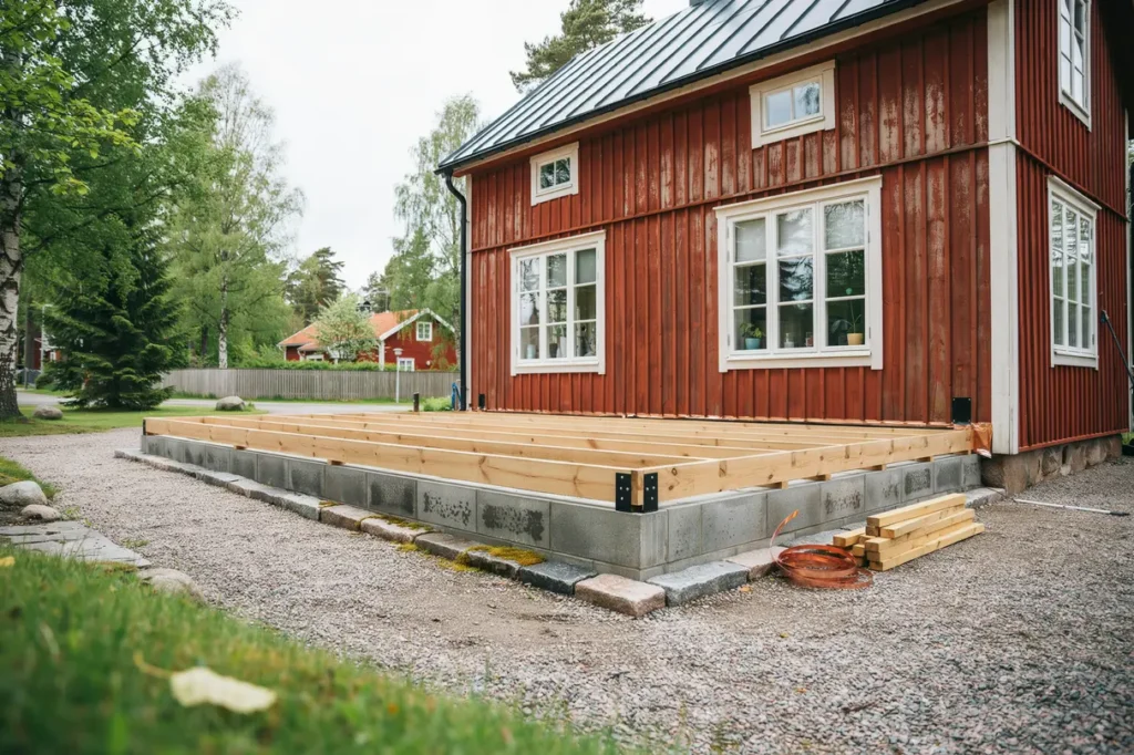 bygga farstukvist till huset m tt grund och detaljer som h ller ver tid