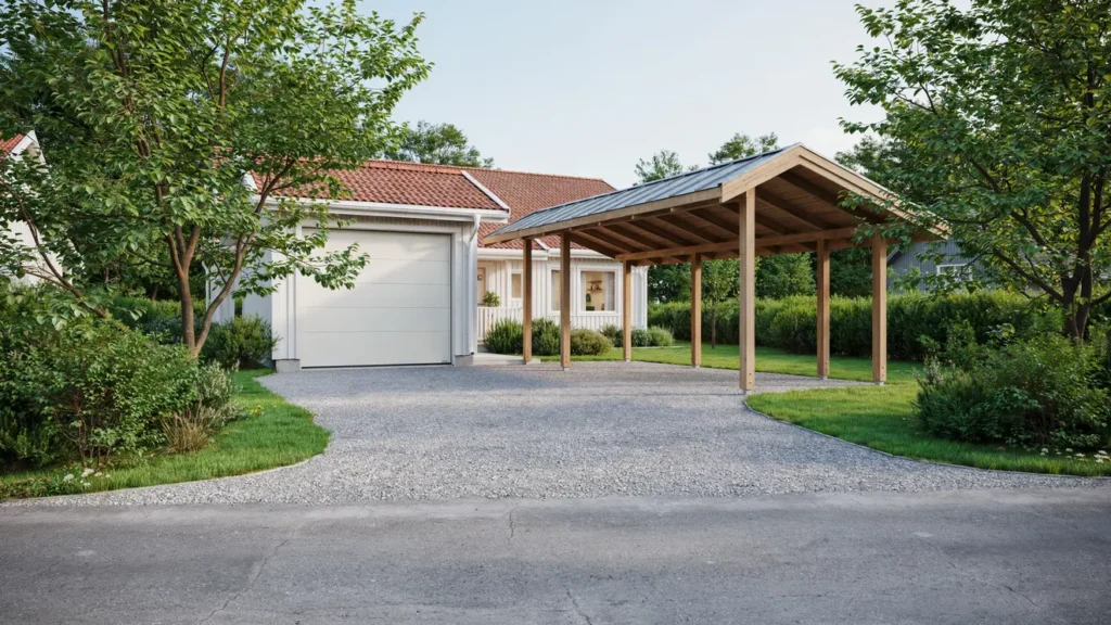 bygga carport garage alvik bromma stockholm